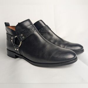 MARROQUI SANCHEZ Black Leather Bootie Western Style Size 39 = 8.5, 9 US